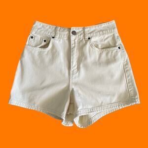 O'Neill Cream Denim High Waisted Shorts Size 27